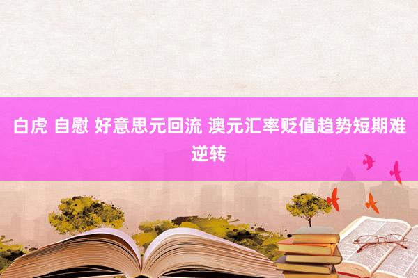 白虎 自慰 好意思元回流 澳元汇率贬值趋势短期难逆转