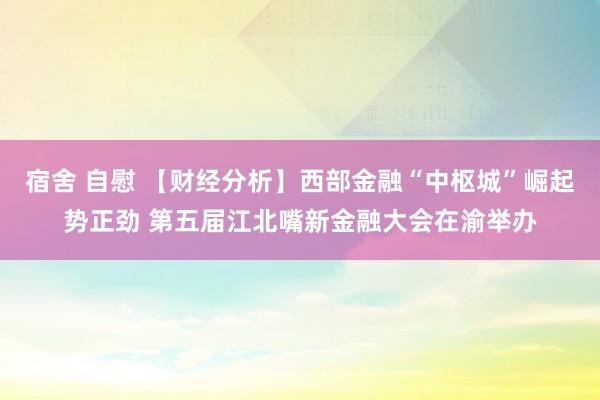 宿舍 自慰 【财经分析】西部金融“中枢城”崛起势正劲 第五届江北嘴新金融大会在渝举办