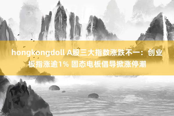 hongkongdoll A股三大指数涨跌不一：创业板指涨逾1% 固态电板倡导掀涨停潮