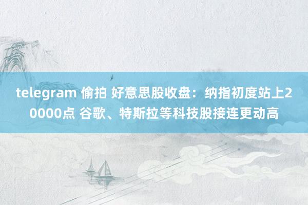 telegram 偷拍 好意思股收盘：纳指初度站上20000点 谷歌、特斯拉等科技股接连更动高