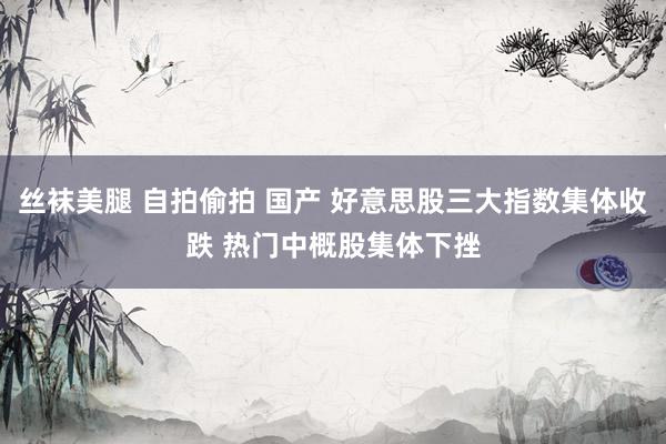 丝袜美腿 自拍偷拍 国产 好意思股三大指数集体收跌 热门中概股集体下挫